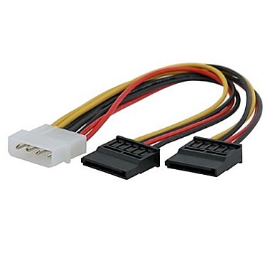 Adapter kabel zasilający MOLEX - 2x SATA do dysku