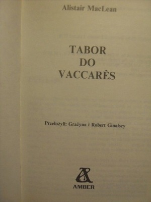 TABOR DO VACCARES ALISTAIR MACLEAN WYD I 1989