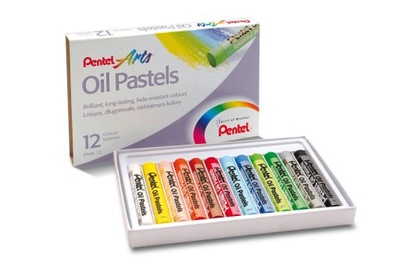 KREDKI PASTELE OLEJNE PENTEL 12 SZT