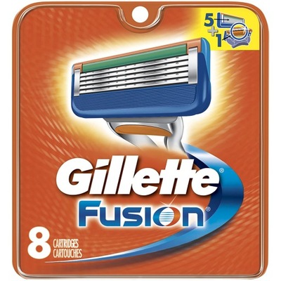 Gillette FUSION ostrza wkłady 8szt 100% ORYGINALNE