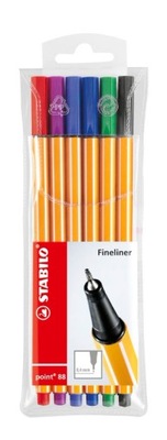 Cienkopis Stabilo Point 88 Etui 6 kolorów