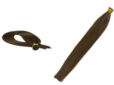 WŁOSY NATURALNE EUROPEJSKIE 50CM 100 sztuk 0,8g