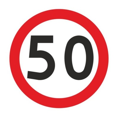 Znak Drogowy Ograniczenie prędkości 50 km/h, 40cm