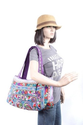 Torba Torebka Etniczna Boho kolorowa Hmong