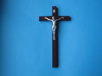 Krzyż drewniany ciemny mahoń 25 cm Nr.1
