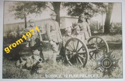 10 PUŁK PIECHOTY, ŁOWICZ, MOŹDZIERZ kal. 75 mm