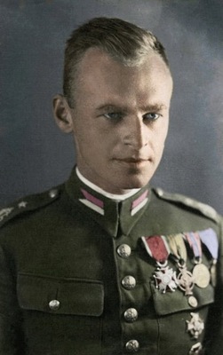 OBRAZ WITOLD PILECKI NOWY NA PŁÓTNIE 50x70 RARYTAS