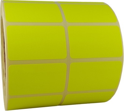 kolorowe naklejki papierowe etykiety samoprzylepne żółte nalepki 50x30mm