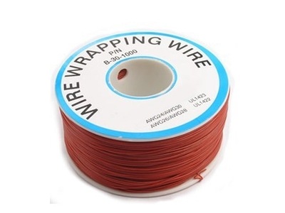 Przewód kabel kynar czerwony 0,24mm 0,7mm - 2mb