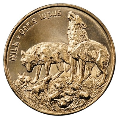 Moneta 2 zł - Wilk - 1999 rok