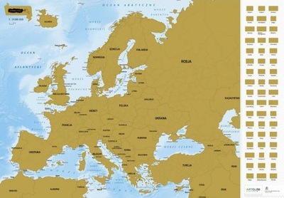 EUROPA MAPA ZDRAPKA. POMYSŁ NA PREZENT