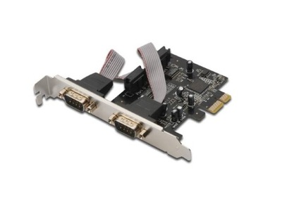 Kontroler PCI-E 2x RS232 COM DB9 low-profile