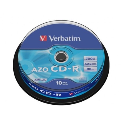 Verbatim CD-R Crystal Azo Cake 10 szt. Najlepsze