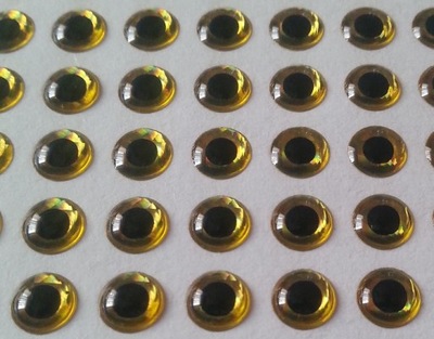 OCZY 3D 3 mm ZŁOTE 50 sztuk