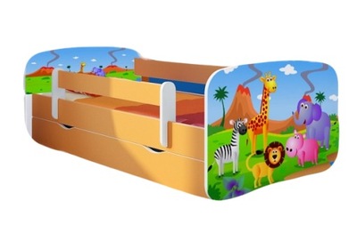 SAFARI Łóżko dziecięce 160x80 z materacem szufladą
