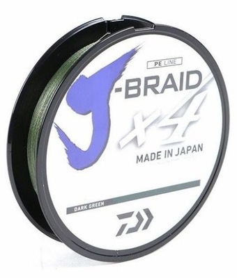 Plecionka Daiwa J-Braid X4 Zielona 0,21mm 135m