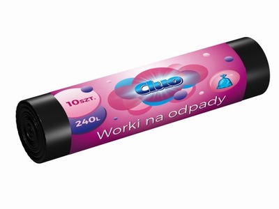 CLUO worki na śmieci 240l 10 szt. LDPE