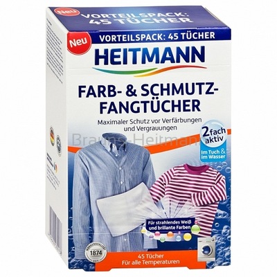 Heitmann Niemieckie Chusteczki wyłapujące kolor 45