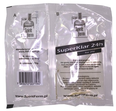 Spirit Ferm SUPER KLAR 24 czyszczenie zacieru 1szt /25L nastawu