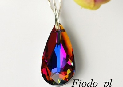 WISIOREK MIGDAŁ KOLOR WULKANU SWAROVSKI CRYSTALS