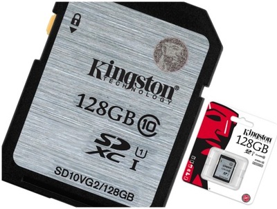 KINGSTON DUŻA Karta SD SDHC 128GB CLASS 10 SDX UHS