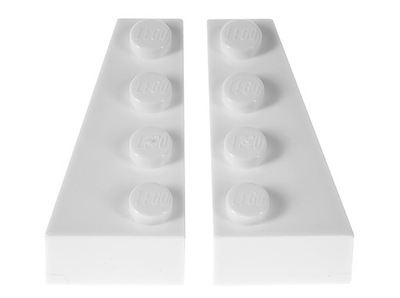 LEGO Klocek skośny 2x4 para 41768+41767 biały