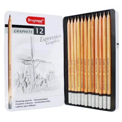 Ołówki grafitowe Bruynzeel Expression Graphite zestaw 12 sztuk