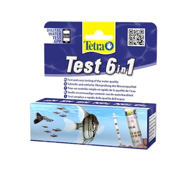 TETRA Test 6in1 25 pasków paskowy test do akwarium