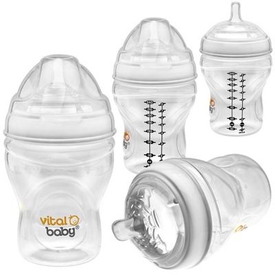 Nurture Vital Baby Butelka do karmienia 4x240ml 0m
