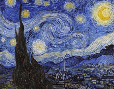 Obraz Starry Night - Vincent van Gogh - 70x55