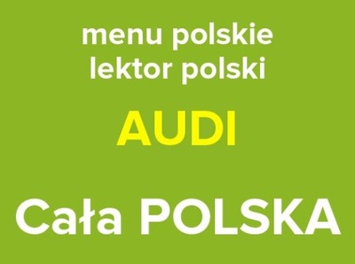MENU POLSKIE AUDI MMI 3G BASIC A4 A5 Q5 CONCERT