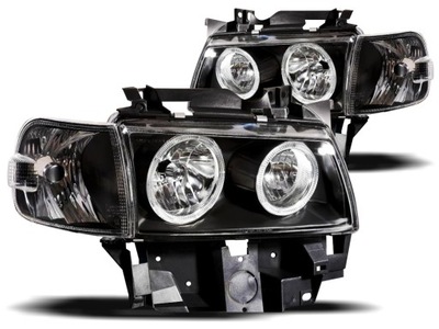 LAMPS VW T4 96-03R FACELIFT ANGEL EYES RINGS DEPO BLACK GLASS SUPER EFEKT! - milautoparts-fr.ukrlive.com