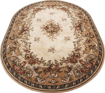 Dywan wełniany ISFAHAN DAFNE 120x170 sahara owal owalny 100% wełna