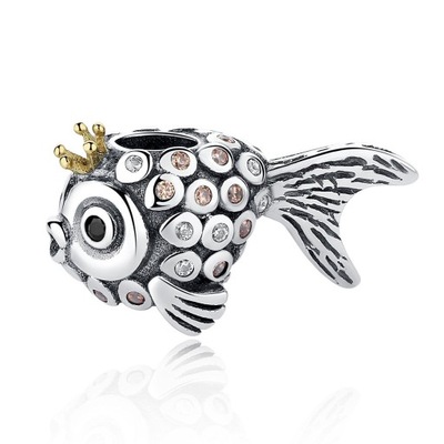 Charms ZŁOTA RYBKA zawieszka S925