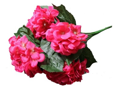 BUKIET HORTENSJA RÓŻOWA 50cm 6 KWIATÓW 12cm