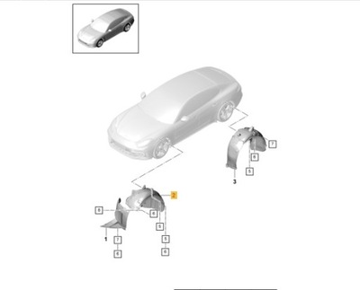 Nadkole przednie lewe cz. tylna Panamera od 2014