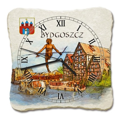Zegar ścienny stojący KAMIEŃ jedyny BYDGOSZCZ 141Z