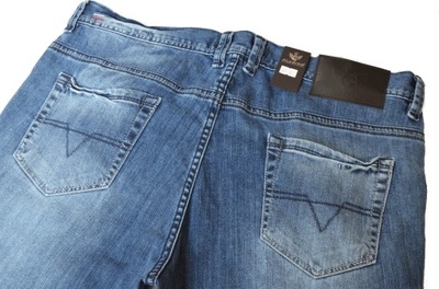 DUŻE DŁUGIE spodnie Clubing jeans 100-102 cm L38