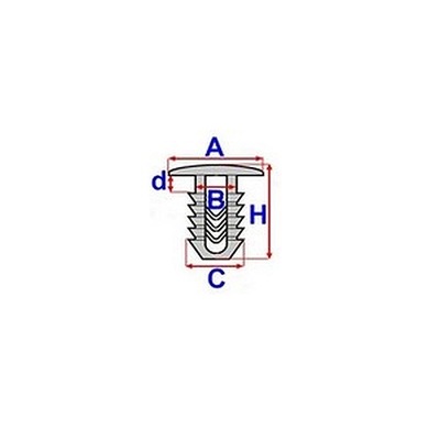 ROMIX 232502 CLAMP CLAMP SEALS DOOR PEUGEOT 106 205 306 [10] ROMIX TO - milautoparts-fr.ukrlive.com