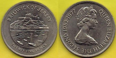 Jersey 25 Pence 1977 r.
