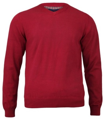 Męski sweter Adriano Guinari czerwony -roz: XXL
