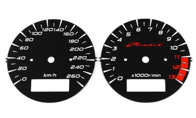 Suzuki GSF 1200 Bandit 01-06 Tarcze Zegarów CZARNE