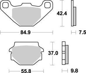 PADS SBS 546HS GPZ 250 GPZ 500 KLR600 ZX 400 AR - milautoparts-fr.ukrlive.com