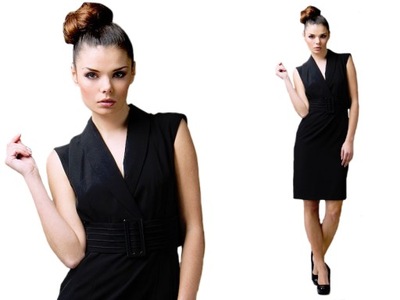 Sukienka Sukienki MINI mała czarna Elegancka 36
