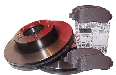 Тормозные диски тормозные колодки перед renault master iii 2.3 dci org фото №1