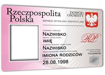 Opłatek na tort GRUBY PREMIUM Dowód osobisty