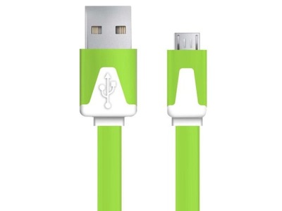 Kabel Micro USB Esperanza EB183G płaski zielony 1 m