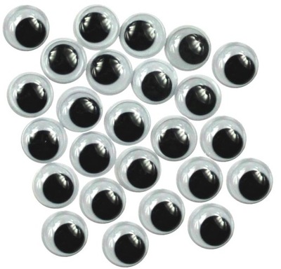 OCZKA RUCHOME OCZY DO PRZYKLEJANIA 10 MM 25 SZTUK