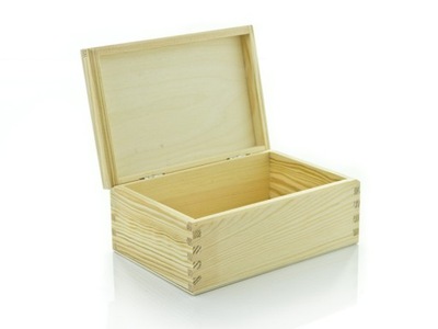 Drewniane pudełko prostokątne 19x14x8cm , kasetka