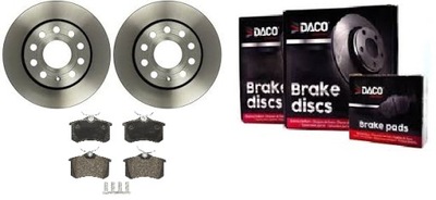 DISQUES + SABOTS DE FREIN DACO ARRIÈRE VW GOLF V VI / AUDI A3 / SEAT LEON / OCTAVIA II - milautoparts-fr.ukrlive.com